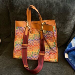 Coach Rainbow Field Tote